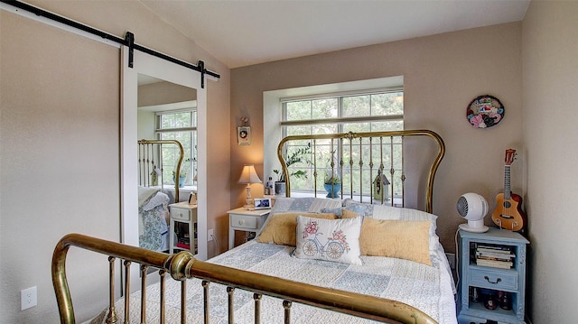 5530 Creekstone Dr Unit 6, Missoula, MT 59808 - bedroom featuring a barn door