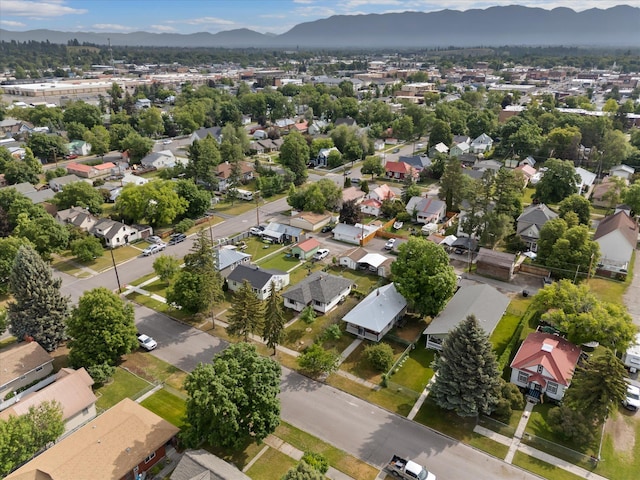 321 6th Ave W, Kalispell, MT 59901 - aerial view of residential area with a mountain backdrop