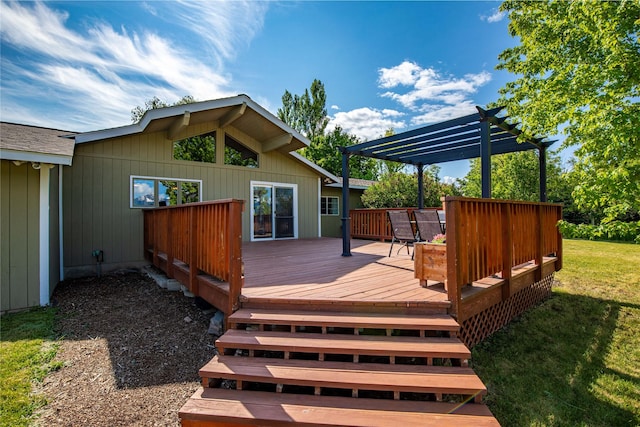 4291 Williams Ln, Stevensville, MT 59870 - wooden terrace with a pergola and a yard