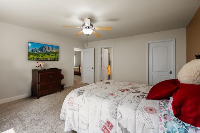 36 W Northview Loop, Kalispell, MT 59901 - bedroom with light colored carpet and ceiling fan