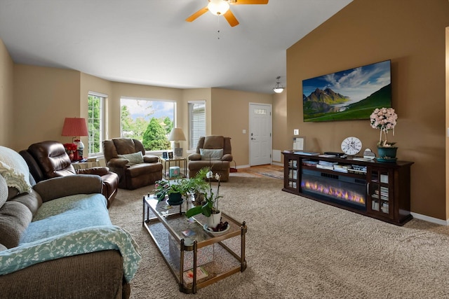 36 W Northview Loop, Kalispell, MT 59901 - living room featuring ceiling fan and carpet flooring
