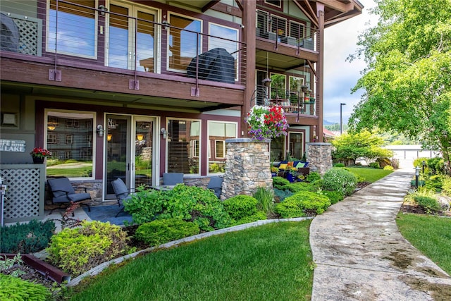 7175 US Highway 93 S Unit 4-102, Lakeside, MT 59922 - entrance to property featuring stone siding