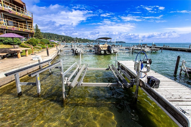 7175 US Highway 93 S Unit 4-102, Lakeside, MT 59922 - dock with boat lift and a water view