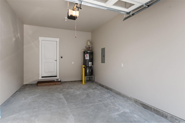 534 Colorado Ave, Whitefish, MT 59937 - garage featuring secured water heater, a garage door opener, and electric panel