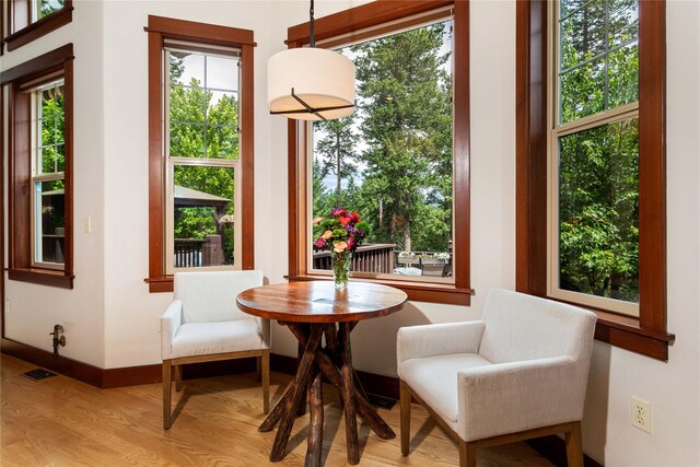 255 Windsor Ct, Bigfork, MT 59911 - dining room with light wood-style floors and baseboards