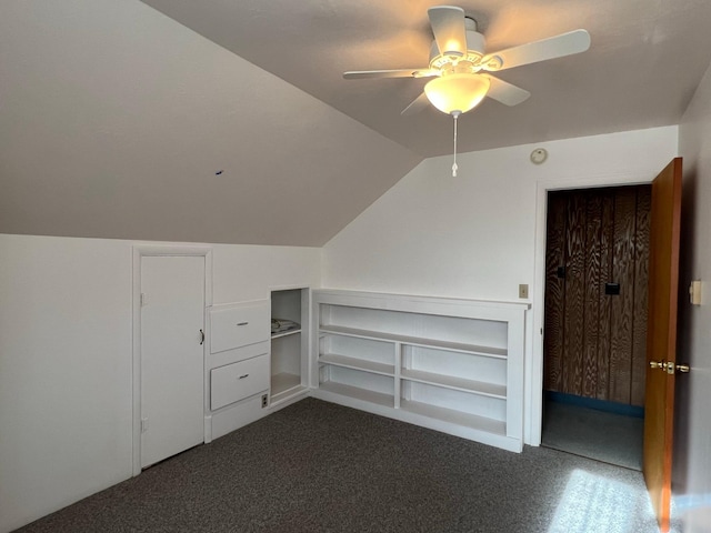 214 Church St, Thompson Falls, MT 59873 - bonus room with a ceiling fan, dark colored carpet, and lofted ceiling