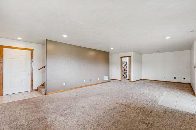 75 N Hill Rd, Kalispell, MT 59901 - carpeted empty room with recessed lighting and stairs