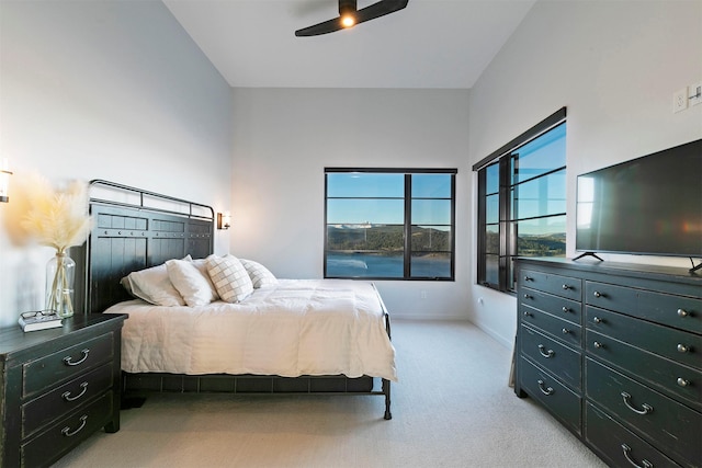 4722 Skalkaho Rd, Philipsburg, MT 59858 - bedroom featuring light colored carpet and ceiling fan