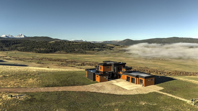 4722 Skalkaho Rd, Philipsburg, MT 59858 - view of yard featuring a mountain view, a view of countryside, and driveway