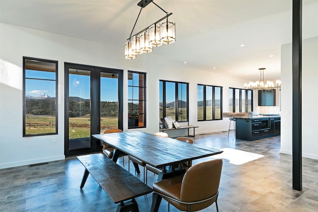 4722 Skalkaho Rd, Philipsburg, MT 59858 - dining space featuring a chandelier and recessed lighting