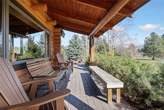 182 Moondance Trl, Bigfork, MT 59911 - view of wooden terrace
