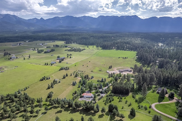 182 Moondance Trl, Bigfork, MT 59911 - overview of rural landscape with mountains