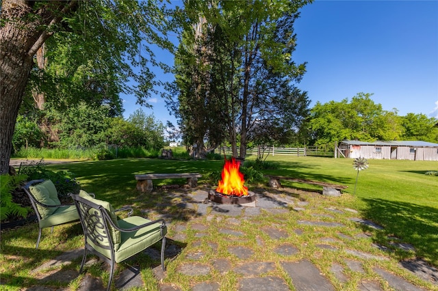 3101 Mt Highway 206, Columbia Falls, MT 59912 - view of yard with a fire pit