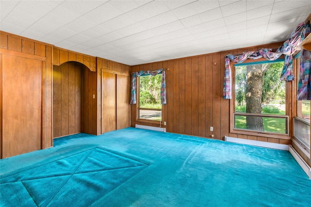 3101 Mt Highway 206, Columbia Falls, MT 59912 - empty room with carpet floors and wooden walls