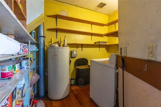 3101 Mt Highway 206, Columbia Falls, MT 59912 - utility room with water heater and washer / clothes dryer