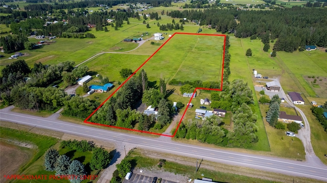 3101 Mt Highway 206, Columbia Falls, MT 59912 - aerial view of sparsely populated area with property boundaries highlighted