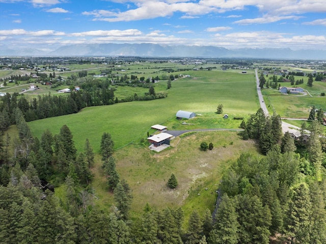 1695 Whalebone Dr, Kalispell, MT 59901 - aerial view of property's location featuring rural landscape and a mountain backdrop