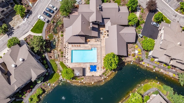 6203 Monterra Ave Unit H, Whitefish, MT 59937 - aerial view of residential area with a large body of water
