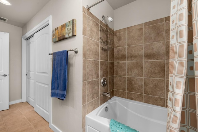 6203 Monterra Ave Unit H, Whitefish, MT 59937 - full bath with shower / tub combo, tile patterned flooring, and recessed lighting