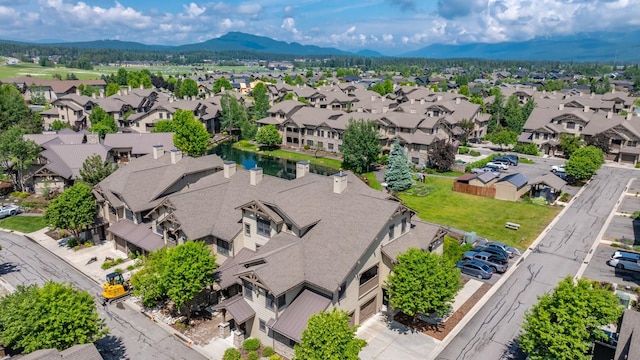 6203 Monterra Ave Unit H, Whitefish, MT 59937 - aerial view of residential area with a mountainous background