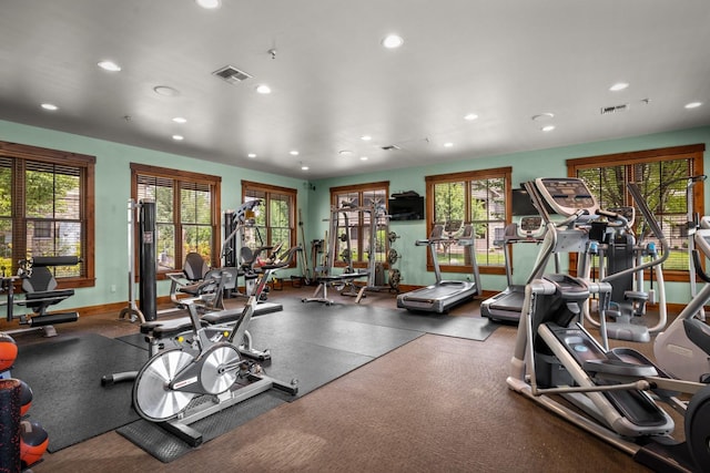 6203 Monterra Ave Unit H, Whitefish, MT 59937 - exercise room with recessed lighting and baseboards