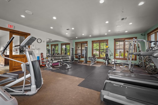 6203 Monterra Ave Unit H, Whitefish, MT 59937 - exercise room featuring recessed lighting