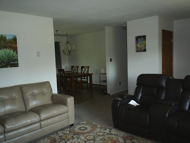 2424 Teakwood Ln, Helena, MT 59601 - living room with a chandelier and carpet floors