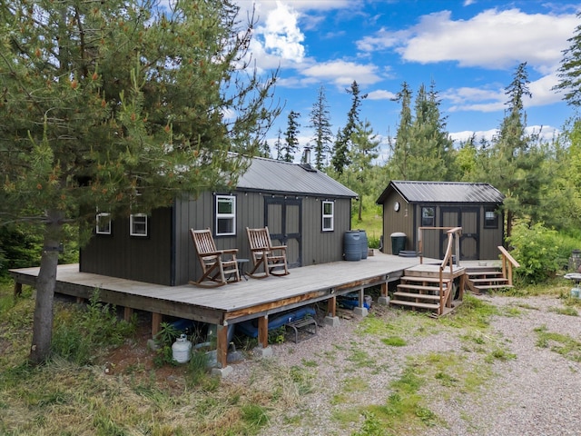 NHN Doe Run Trail, Polson, MT 59860 - rear view of property featuring a wooden deck