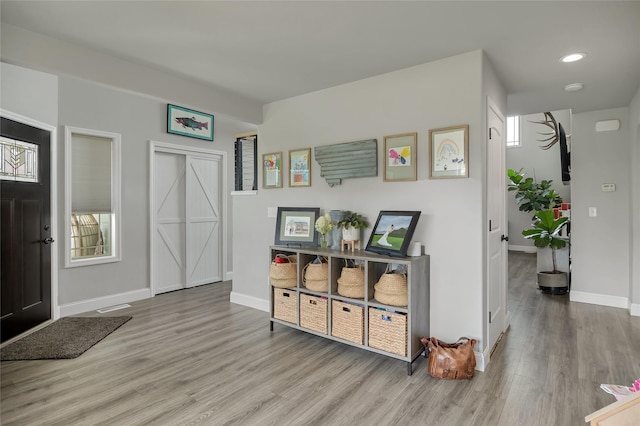 3806 Timothy Ln, Helena, MT 59602 - foyer featuring wood finished floors, recessed lighting, and plenty of natural light