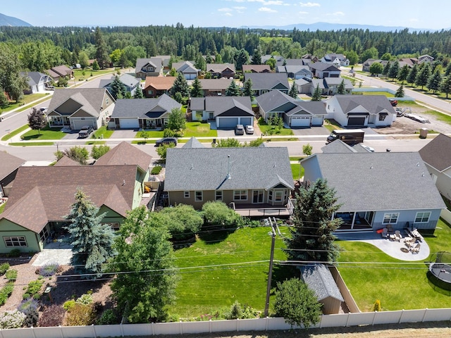 521 Evening Star Ln, Columbia Falls, MT 59912 - aerial view of residential area featuring a heavily wooded area