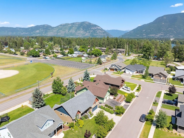521 Evening Star Ln, Columbia Falls, MT 59912 - aerial view of residential area featuring mountains