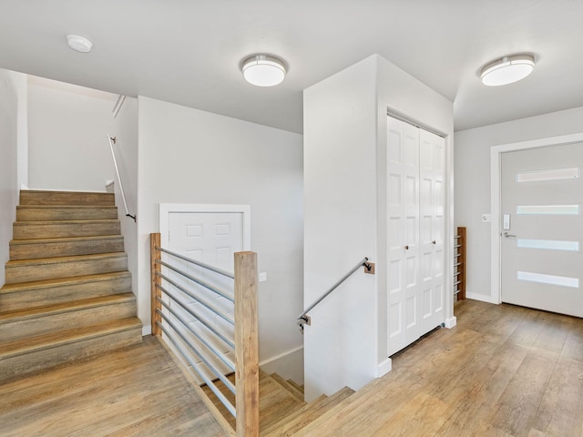 521 Evening Star Ln, Columbia Falls, MT 59912 - stairway with wood finished floors and baseboards