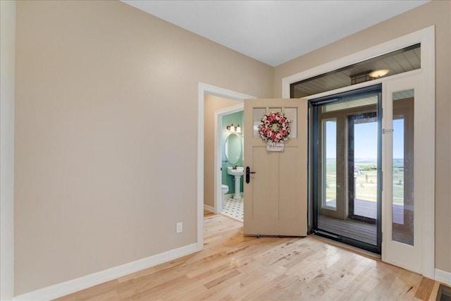 40 Butch Cassidy Loop, Great Falls, MT 59405 - entryway with light wood-style flooring and baseboards