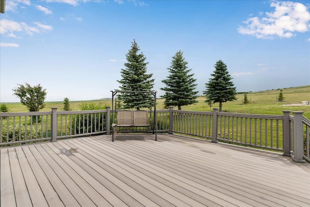 40 Butch Cassidy Loop, Great Falls, MT 59405 - wooden terrace featuring a view of rural / pastoral area
