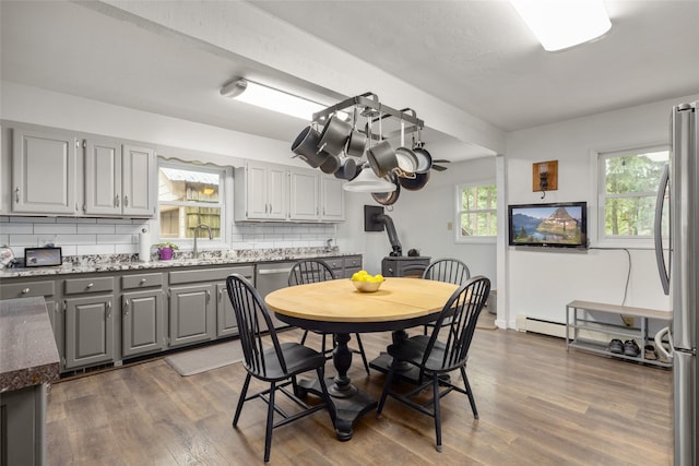 155 Lake Peter Ct, Kalispell, MT 59901 - dining room with dark wood-type flooring and a chandelier