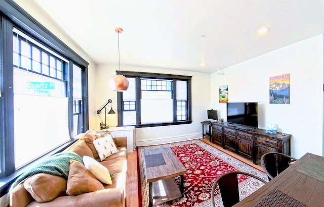 101 W Quartz St Unit 1A, Butte, MT 59701 - living area featuring plenty of natural light and wood finished floors