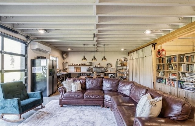 1210 Grand Fir Rd, Bigfork, MT 59911 - living room with an AC wall unit