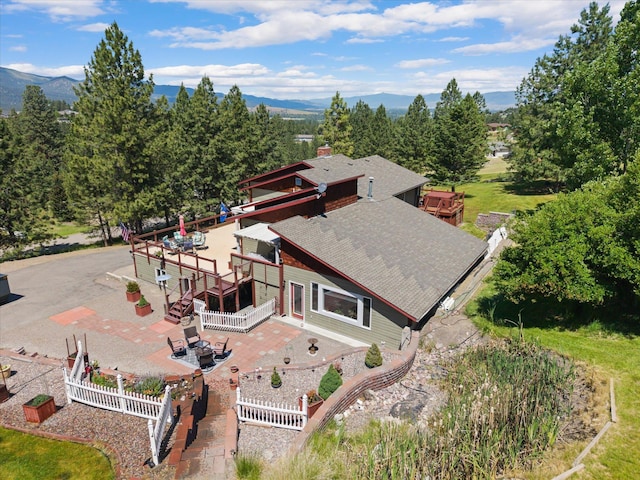 6350 S Meadowwood Ln, Missoula, MT 59803 - view from above of property with mountains