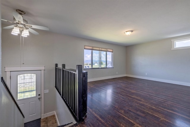 701 E Lewis St, East Helena, MT 59635 - entryway featuring wood finished floors and a ceiling fan