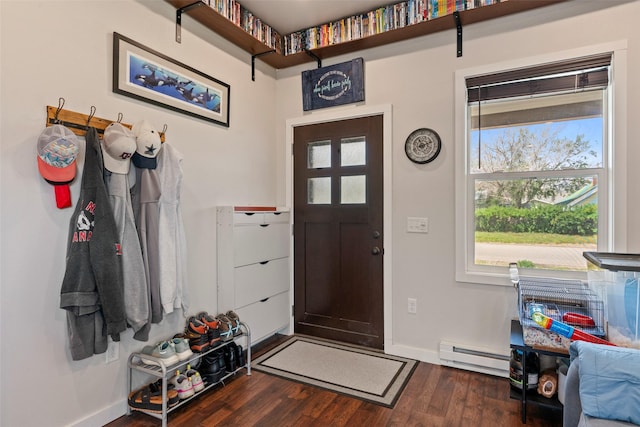 324 N Pine St, Townsend, MT 59644 - entryway with a baseboard radiator and wood finished floors