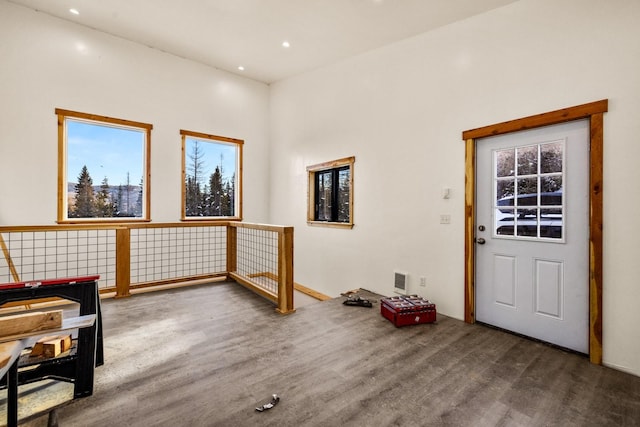 4475 Star Meadows Rd, Whitefish, MT 59937 - foyer with wood finished floors and recessed lighting