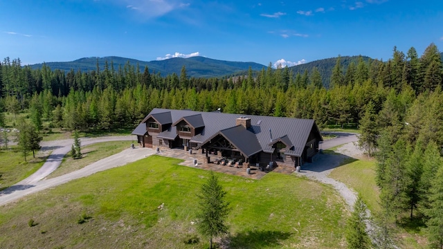 4475 Star Meadows Rd, Whitefish, MT 59937 - aerial view of property and surrounding area featuring a mountain backdrop
