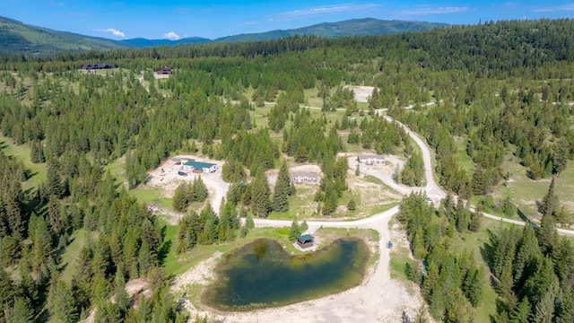 4475 Star Meadows Rd, Whitefish, MT 59937 - aerial overview of property's location with a heavily wooded area and mountains