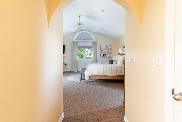 108 Apple House Ln, Missoula, MT 59802 - carpeted bedroom featuring arched walkways and lofted ceiling