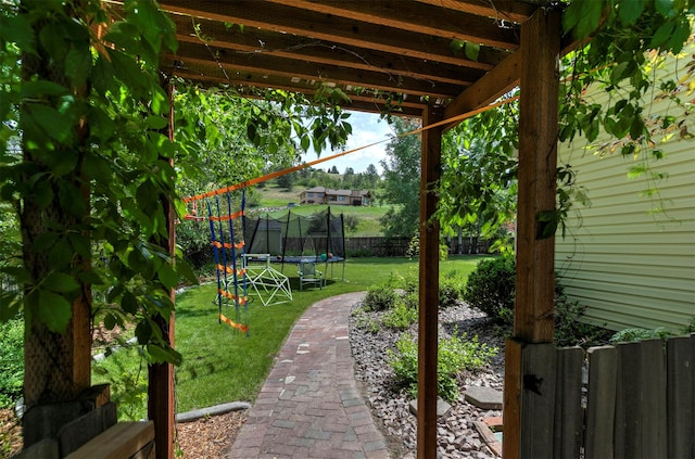 108 Apple House Ln, Missoula, MT 59802 - view of yard with a trampoline
