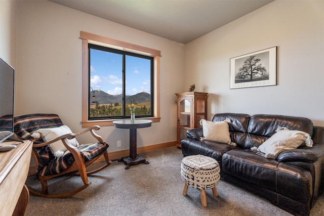 559 Stage Springs Ln, Stevensville, MT 59870 - living room featuring carpet floors and baseboards