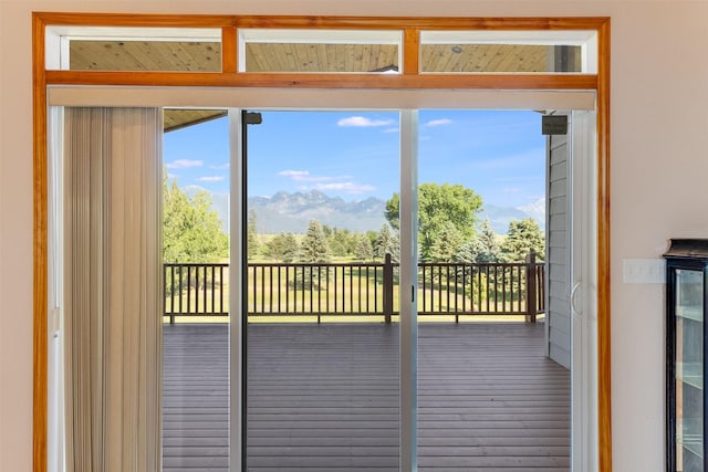 46452 Stagecoach Trl, Ronan, MT 59864 - entryway featuring healthy amount of natural light and wine cooler