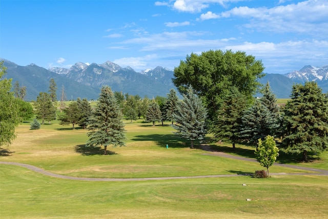 46452 Stagecoach Trl, Ronan, MT 59864 - view of community featuring a mountain view, a lawn, and view of golf course