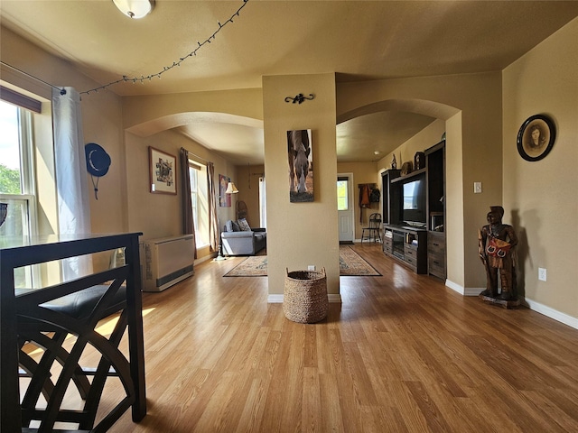 102 E Chilton St, White Sulphur Springs, MT 59645 - entryway with arched walkways and light wood finished floors