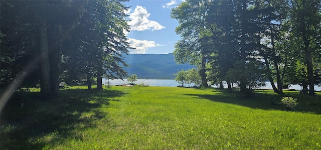 22747 Mt Highway 83, Bigfork, MT 59911 - view of green lawn with a water and mountain view